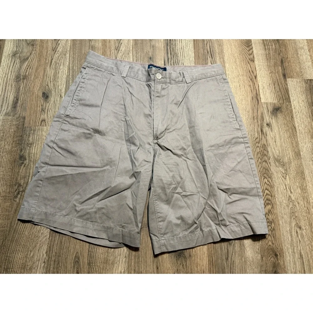 Banana Republic Chino Shorts Mens 35 Khaki Adult Casual Cotton Flat Front